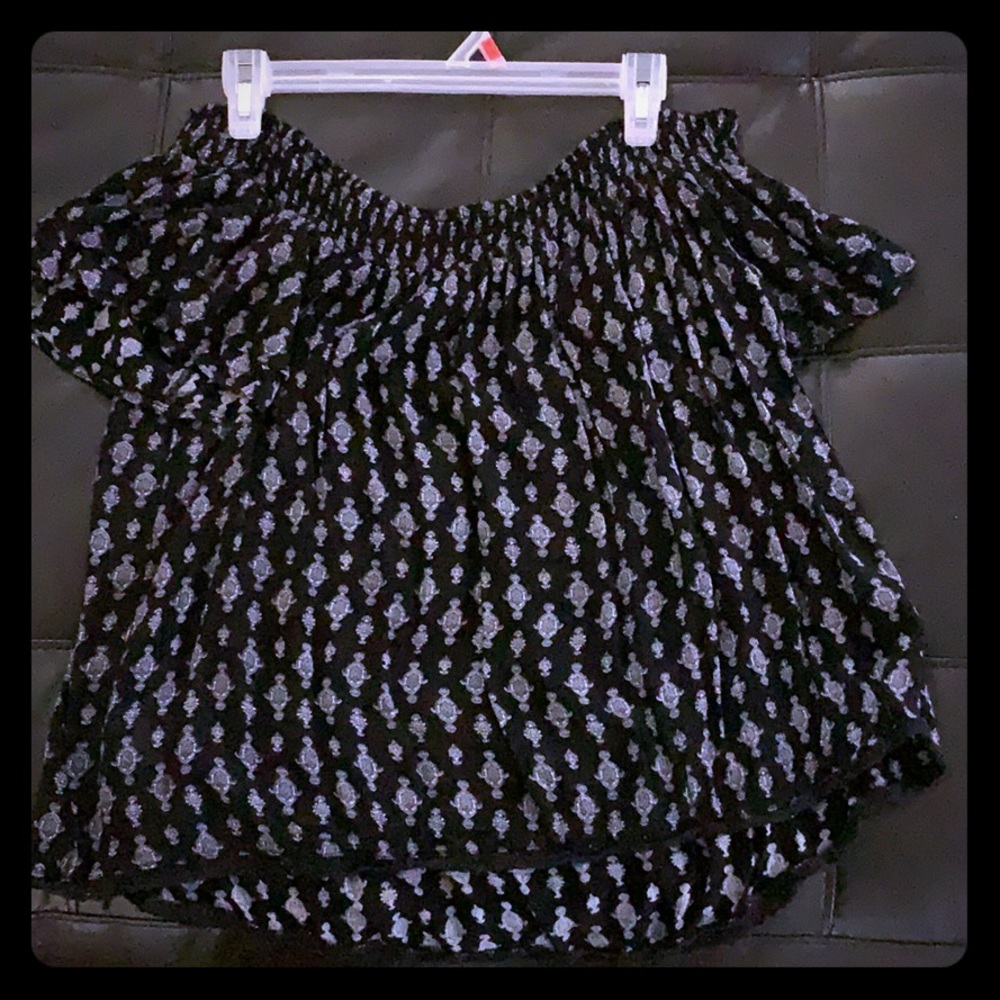 2 free flowing, off the shoulder tops.